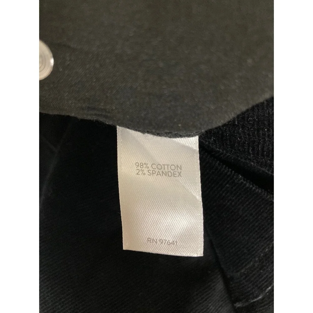 Classic‎ Dark Academia J. Jill Womens 12 Black Fine Wale Corduroy Straight Pants